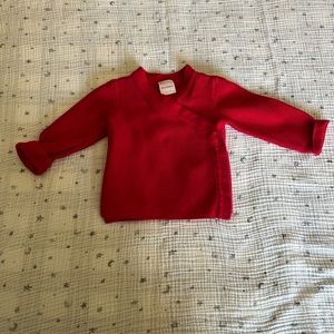Hanna Andersson Red Baby Sweater 18-24M